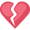Broken Heart emoji on Facebook
